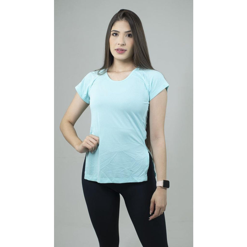 Camiseta Femina Dry Fit Poliamida Tapa bumbum Furadinha Academia - Menina Fitness